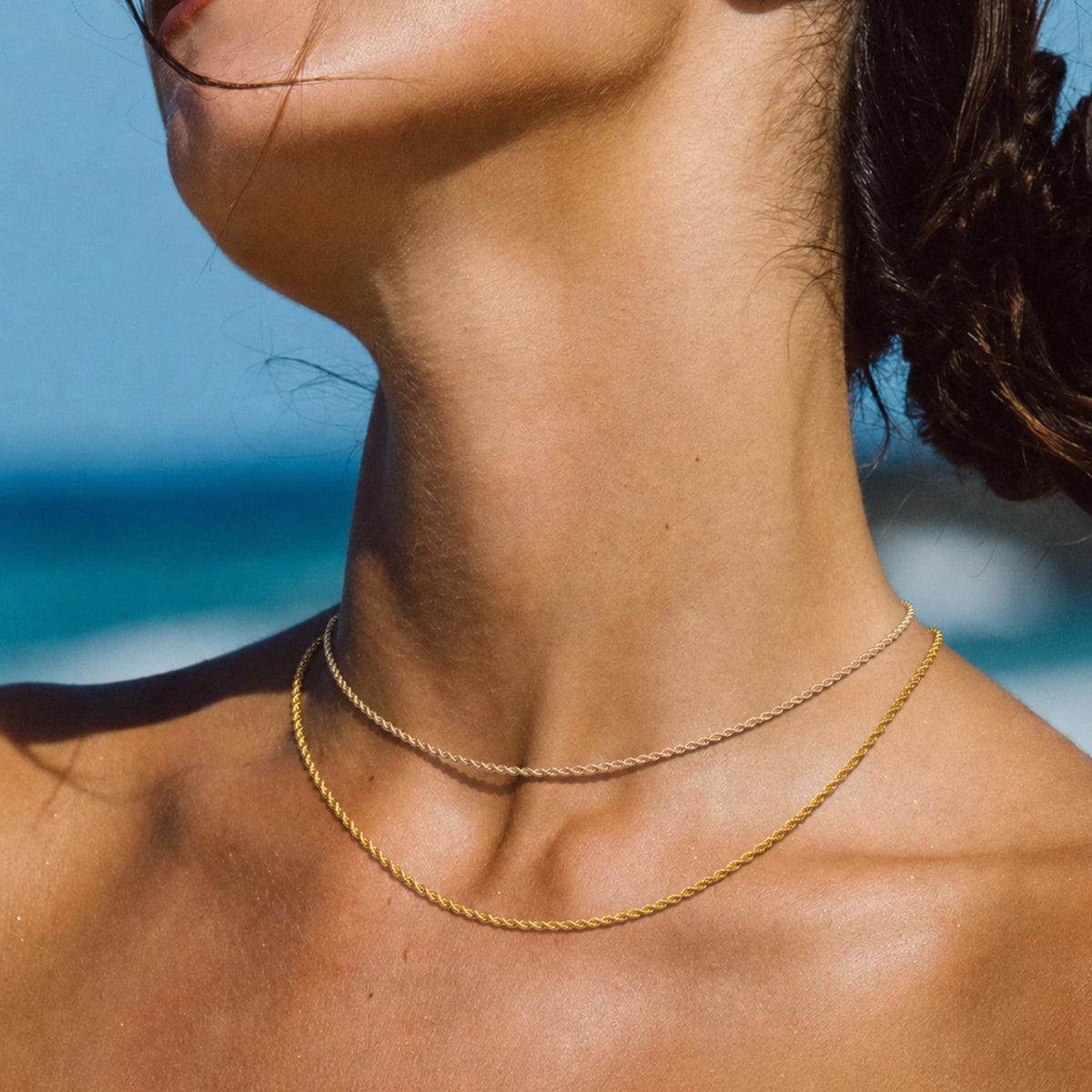Bruce & Co Calvi – Rope Chain Necklace, 2 mm × 39 cm