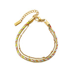 Bruce & Co Rio – Colorful Enamel Layered Bracelet, 16 cm