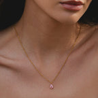 Bruce & Co Rose – Oval Pink Cubic Zirconia Necklace