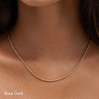 Bruce & Co Calvi – Rope Chain Necklace, 2 mm × 39 cm