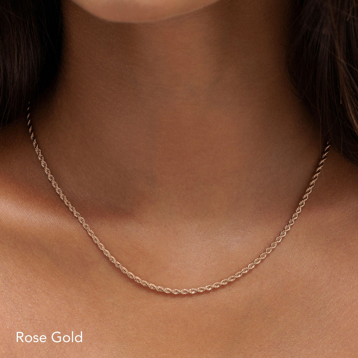Bruce & Co Calvi – Rope Chain Necklace, 2 mm × 39 cm