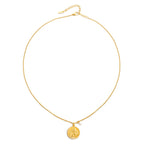 Bruce & Co Saint Christopher Coin Necklace with Pearl