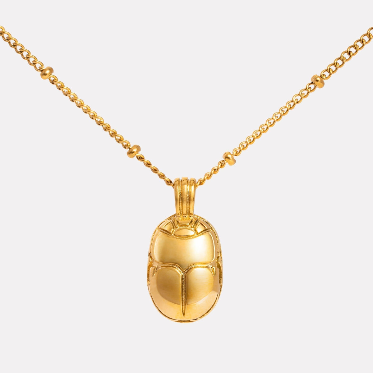 Bruce & Co Scarab Pendant Necklace, 22 mm, Steel