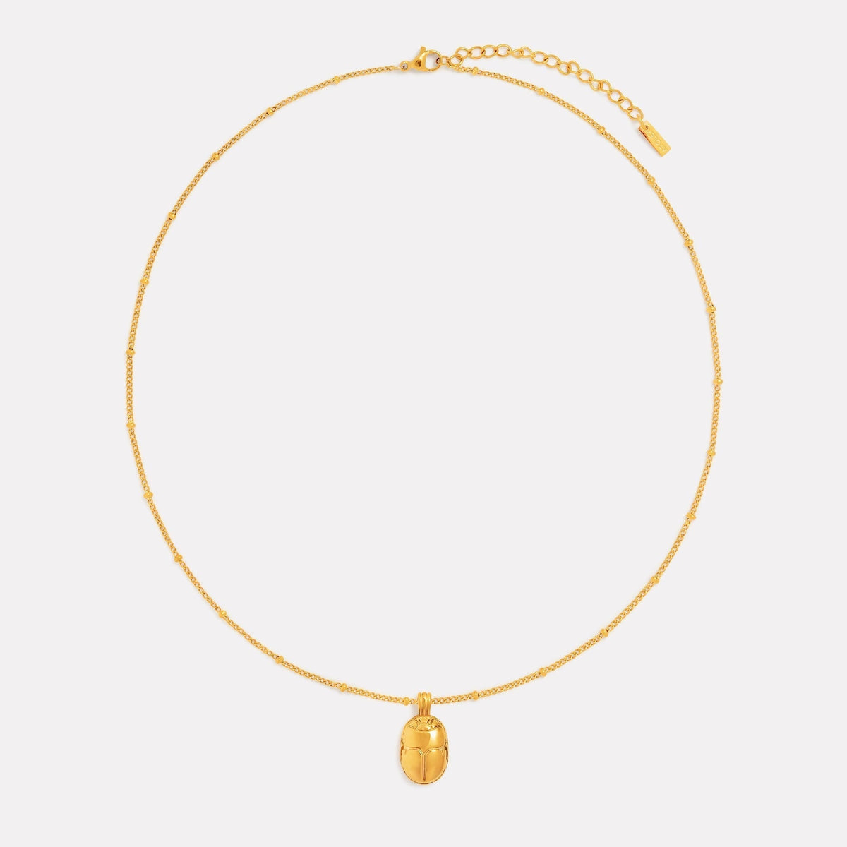 Bruce & Co Scarab Pendant Necklace, 22 mm, Steel