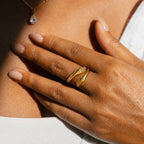 Bruce & Co Embrace – Adjustable Hug Hands Ring, Steel