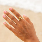 Bruce & Co Adjustable Whale Tail Wrap Ring, Steel