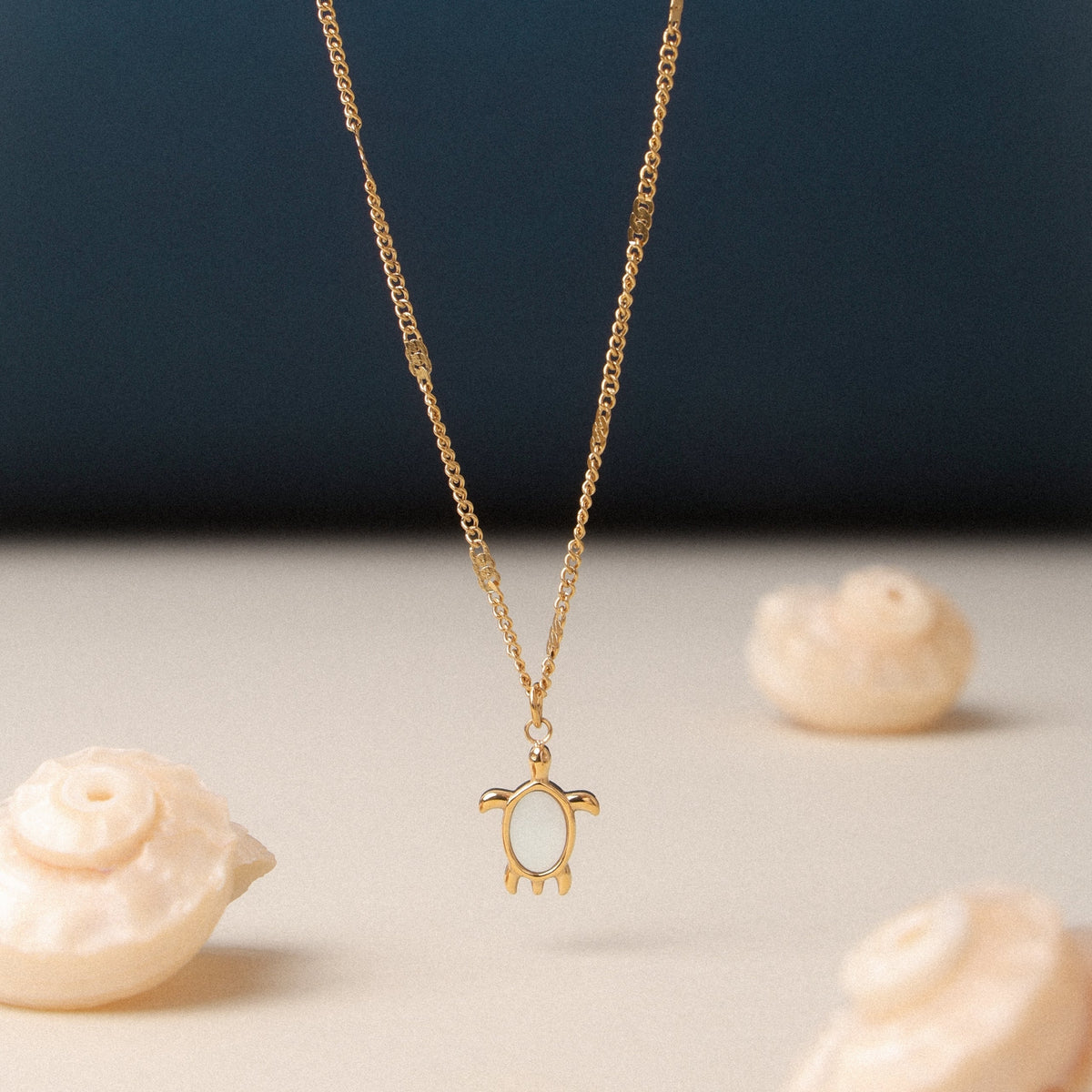 Bruce & Co Guardian – Mother of Pearl Turtle Necklace