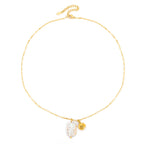 Bruce & Co Seashell Cove – Pearl and Spiral Shell Pendant Necklace