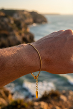 Bruce & Co Snake Chain Bracelet, 2 mm, 18K Gold-Plated Steel, Adjustable