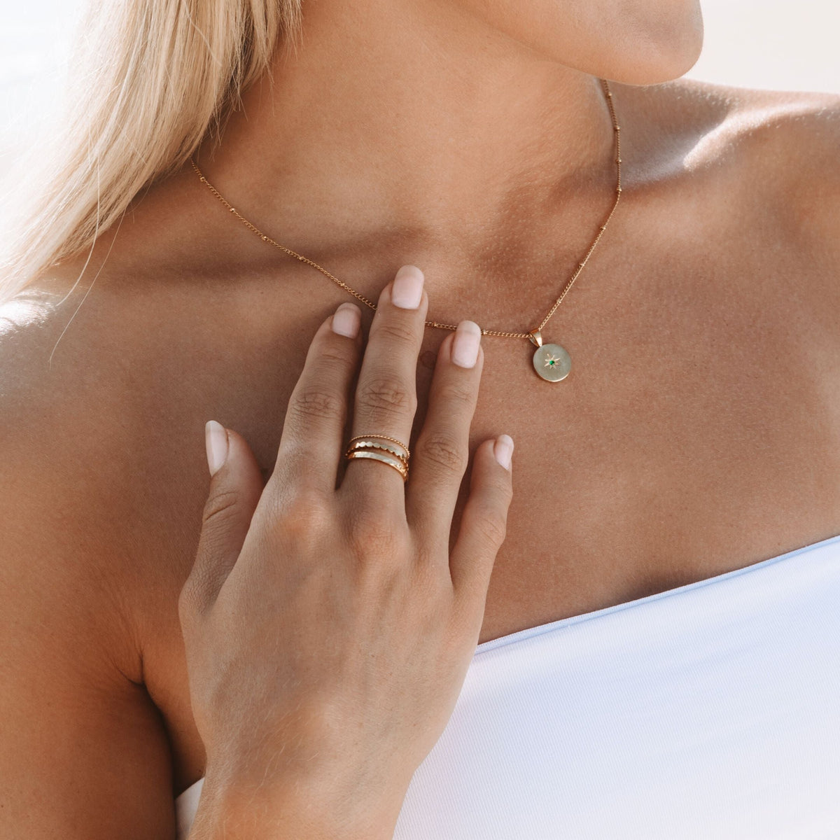 Bruce & Co Daily – Three Textured Stacking Rings Set