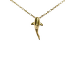 Bruce & Co Shark Pendant Necklace, 45 cm, Steel