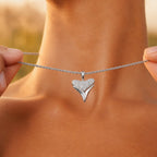 Bruce & Co Zircon Shark Tooth Pendant Necklace, 18 mm