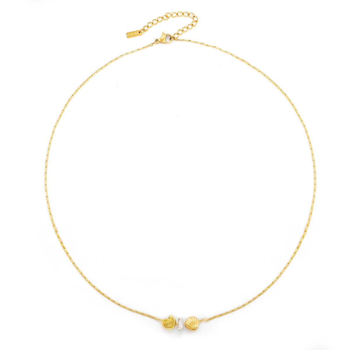 Bruce & Co Shore – Shell and Freshwater Pearl Necklace, Adjustable