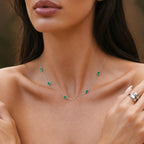 Bruce & Co Raja Ampat – Green Rectangular Station Necklace