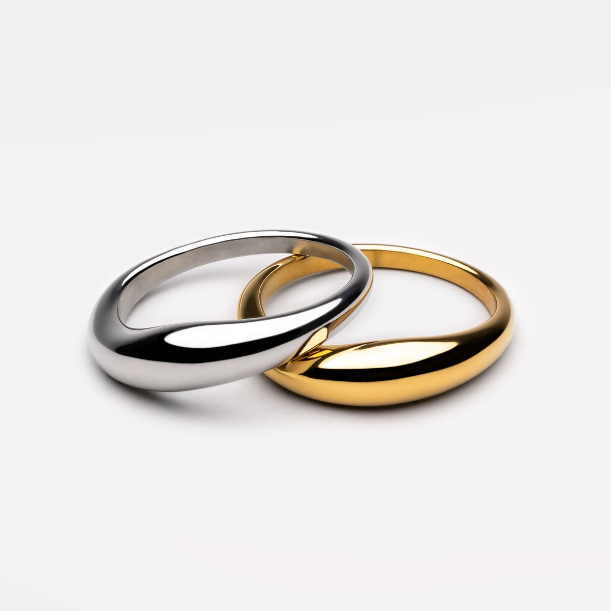 Bruce & Co Mood Swings – Two Rounded Band Rings Set