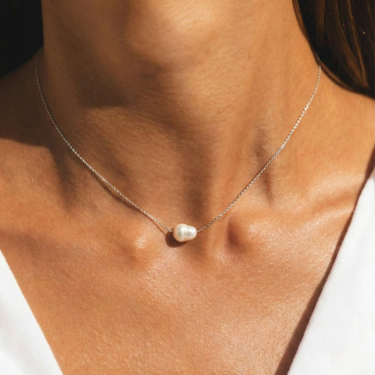 Bruce & Co Single Baroque Freshwater Pearl Choker, 35 cm
