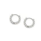 Bruce & Co Beaded Edge Hoop Earrings, 9 mm