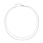 Bruce & Co White Enamel Double Layer Choker, 40 cm