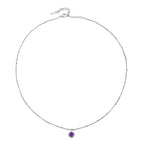 Bruce & Co Round CZ Birthstone Necklace, 9 mm