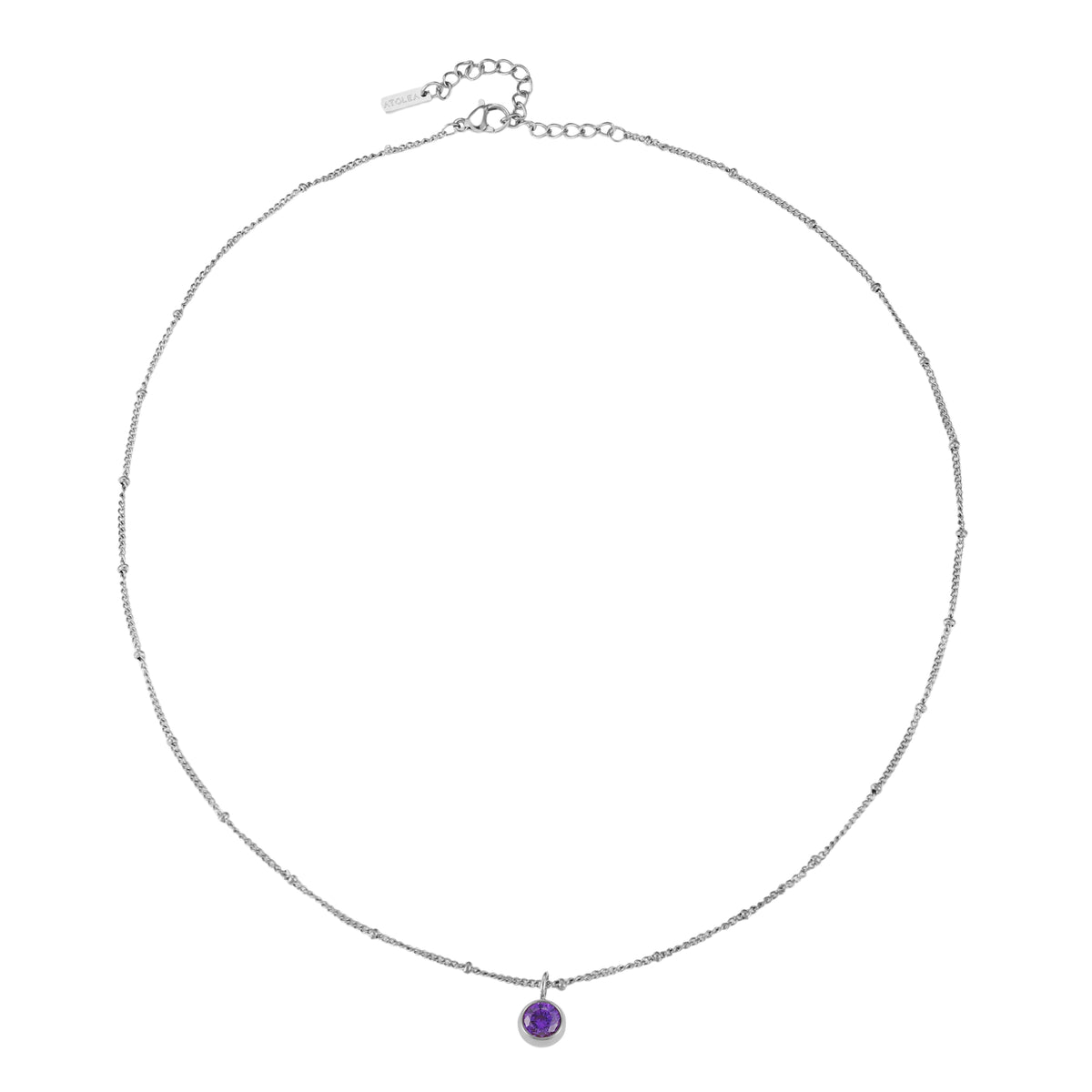 Bruce & Co Round CZ Birthstone Necklace, 9 mm