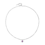 Bruce & Co Round CZ Birthstone Necklace, 9 mm