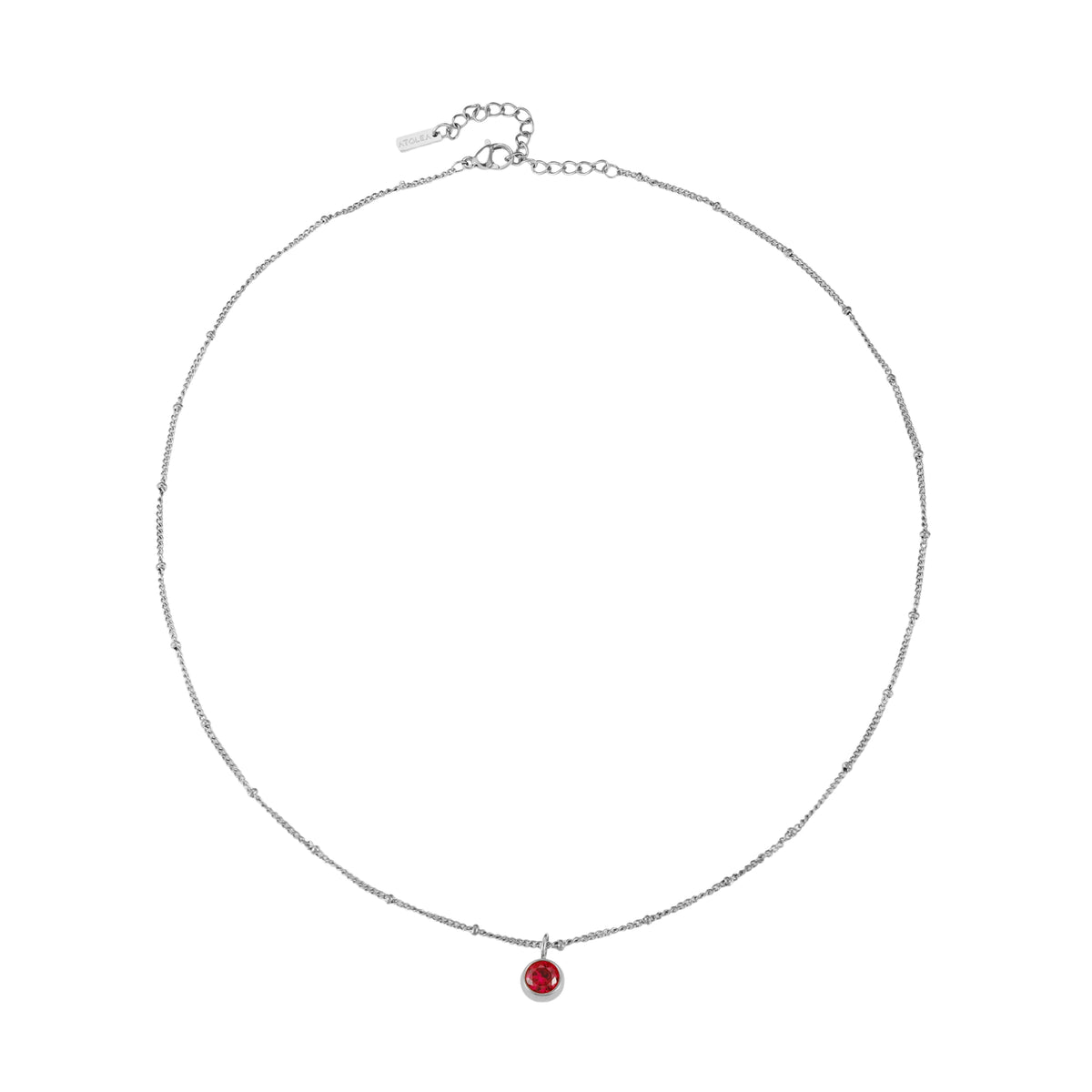 Bruce & Co Round CZ Birthstone Necklace, 9 mm