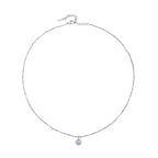 Bruce & Co Round CZ Birthstone Necklace, 9 mm