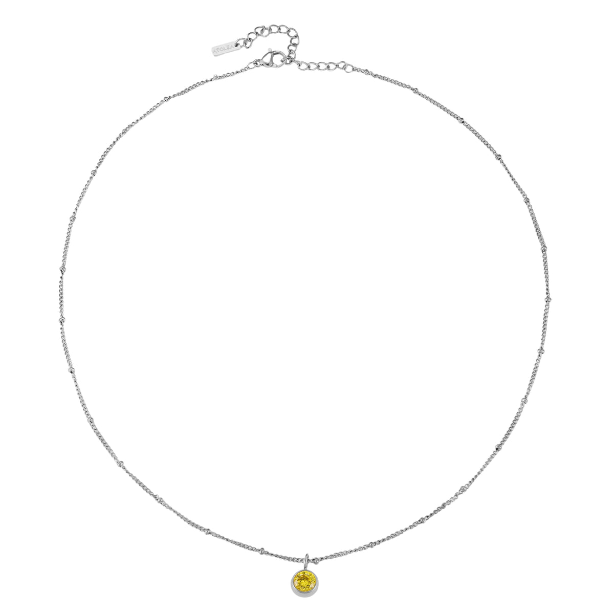 Bruce & Co Round CZ Birthstone Necklace, 9 mm