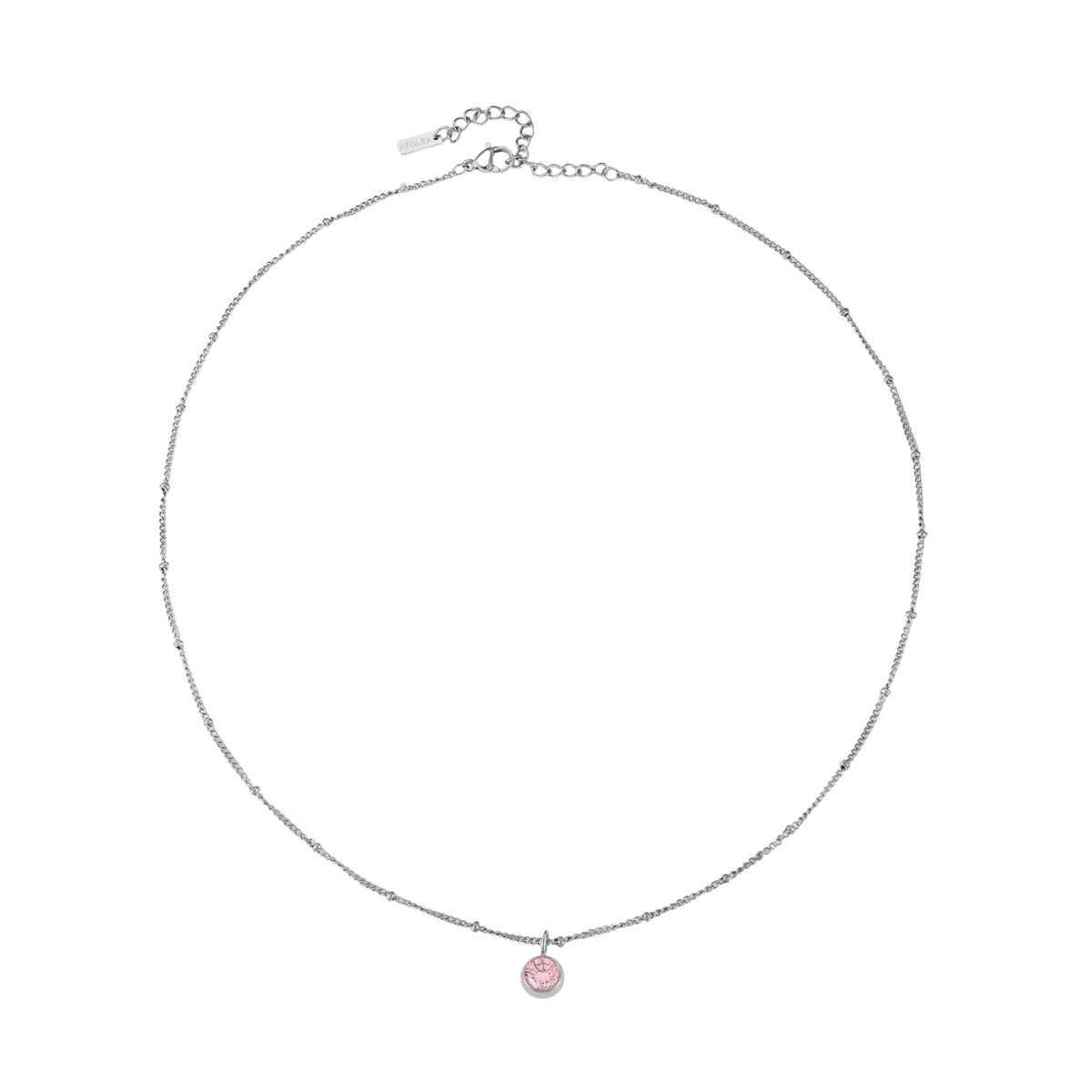 Bruce & Co Round CZ Birthstone Necklace, 9 mm
