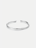 Bruce & Co Vérité – Twist Cuff Bracelet, Polished Silver-Tone