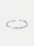 Bruce & Co Vérité – Twist Cuff Bracelet, Polished Silver-Tone