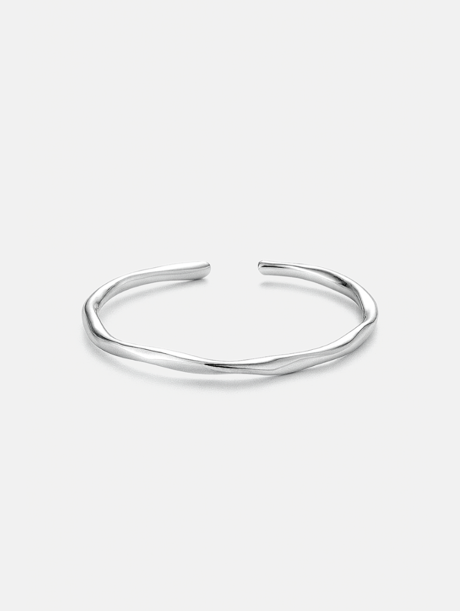Bruce & Co Vérité – Twist Cuff Bracelet, Polished Silver-Tone