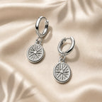 Bruce & Co Sun Disc Charm Hoop Earrings, 8 mm