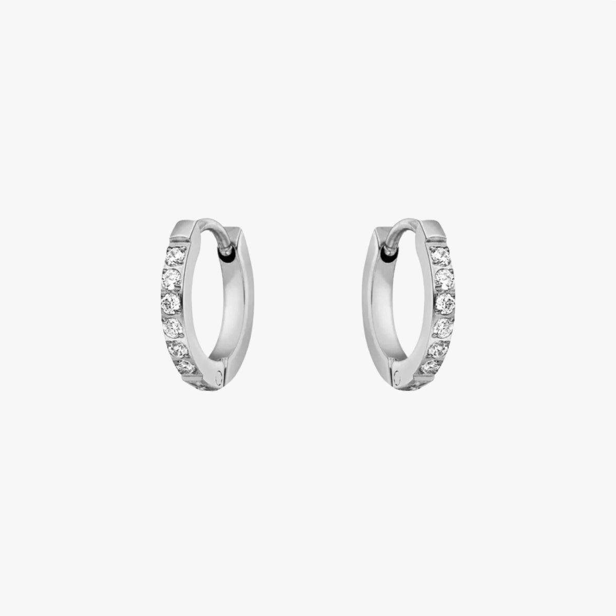 Bruce & Co Zirconia Huggie Hoop Earrings, 13 mm