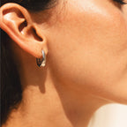 Bruce & Co Teardrop Hoop Earrings, 17.5 mm, Steel