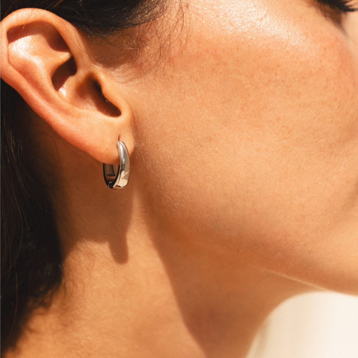 Bruce & Co Teardrop Hoop Earrings, 17.5 mm, Steel