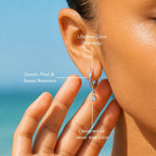 Bruce & Co Zircon Drop Hoop Earrings, 8 mm