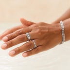 Bruce & Co Aphrodite – Marquise Motif Band Ring, 4 mm
