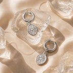 Bruce & Co Sun Disc Charm Hoop Earrings, 8 mm