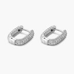 Bruce & Co Glacier – Clear Zircon Oval Huggie Earrings