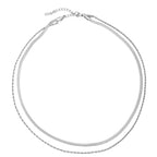 Bruce & Co Ios – Herringbone and Rope Layered Necklace