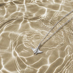Bruce & Co Manta Ray Pendant Necklace, 16 mm, Steel