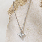 Bruce & Co Manta Ray Pendant Necklace, 16 mm, Steel