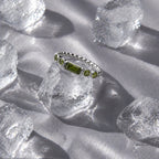 Bruce & Co Muse – Green Zircon Beaded Band Ring
