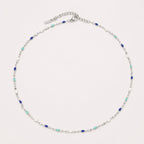 Bruce & Co Mykonos – Blue and White Enamel Choker