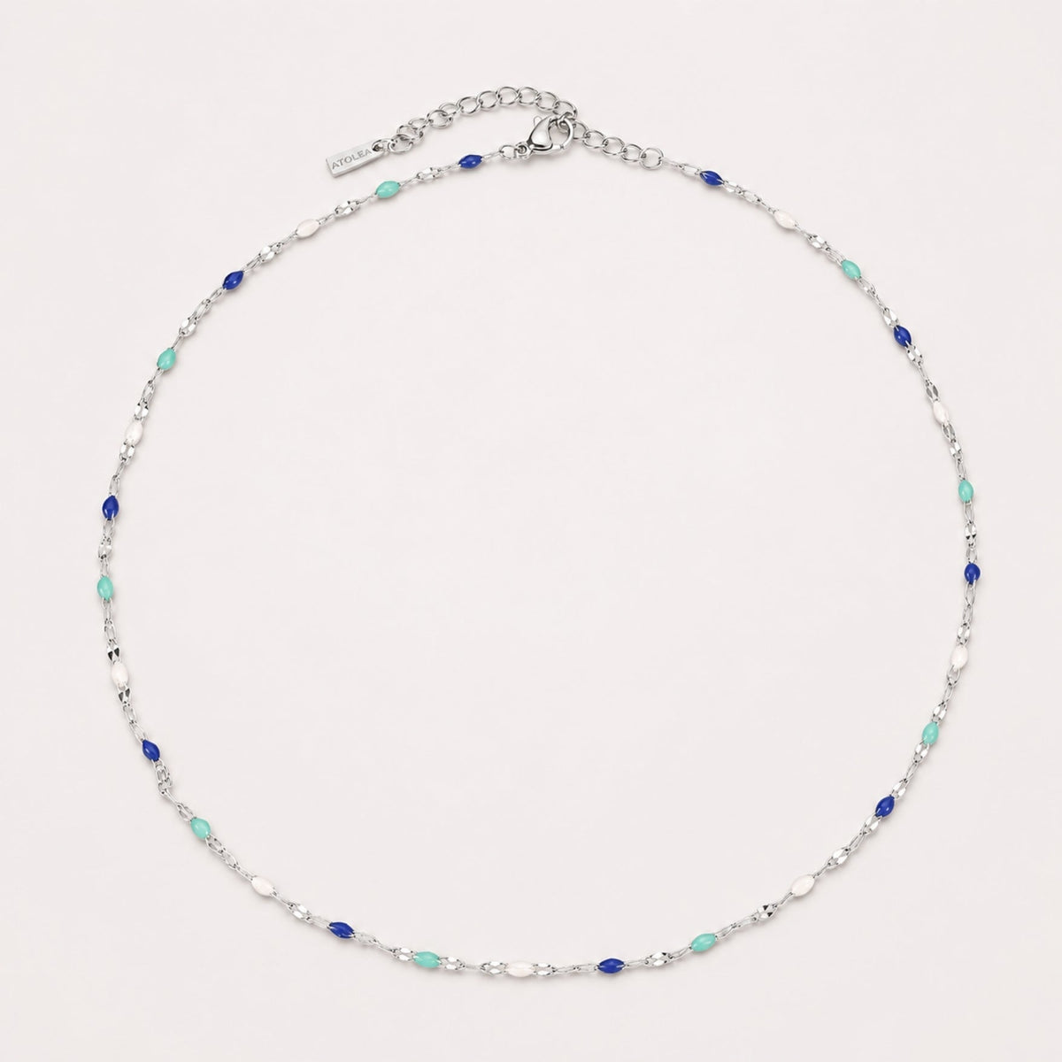Bruce & Co Mykonos – Blue and White Enamel Choker