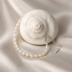 Bruce & Co Freshwater Pearl Bracelet, 16–20 cm, Steel