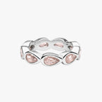 Bruce & Co Peony – Pink Zircon Teardrop Eternity Ring
