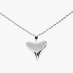 Bruce & Co Zircon Shark Tooth Pendant Necklace, 18 mm