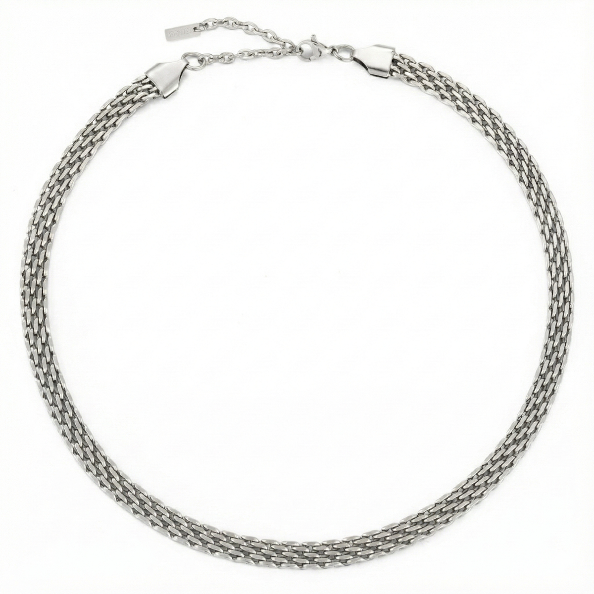 Bruce & Co Sifnos – Woven Chain Choker, 6 mm, Steel